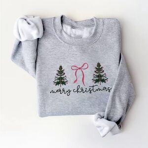 Gildan Gray Merry Christmas Sweatshirt
